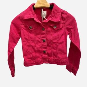 Hot pink denim jacket